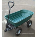 75L Gartenwagen Heavy Duty 4 Rad Trolley Dump Schubkarren Kipper Anhänger Kipplaster